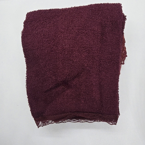 Towel and ring set cotton in burgundy color - Picture 5 of 5